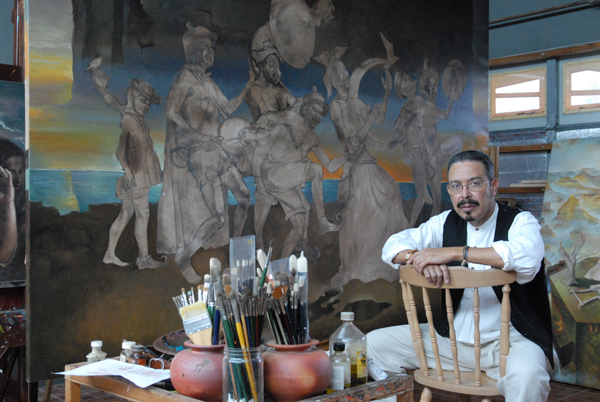 Villarreal at his studio